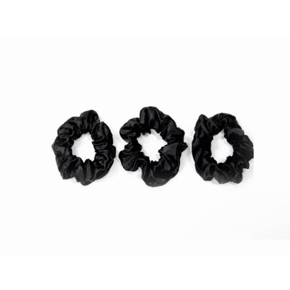 Blissy Scrunchies 100% Mulberry Silk Black 6 Pack NEW IN BOX - Picture 6 of 7